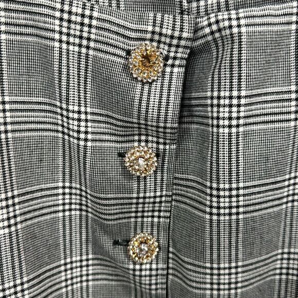 ZARA Plaid Blazer Dress Bloggers Favorite Preppy Chic Mini Dress Academia Office - Picture 7 of 14